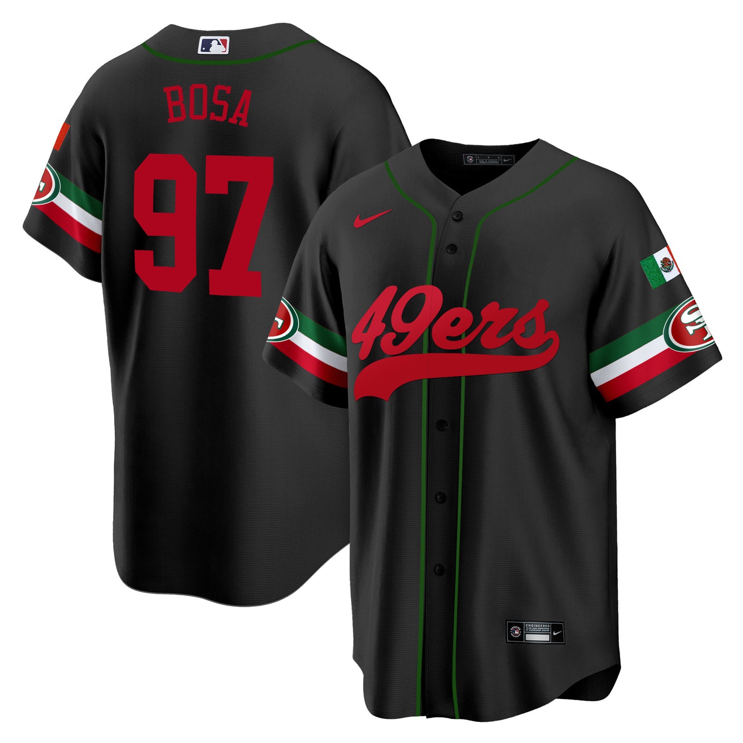 Men's 49ers Mexico Baseball Jersey - All Stitched