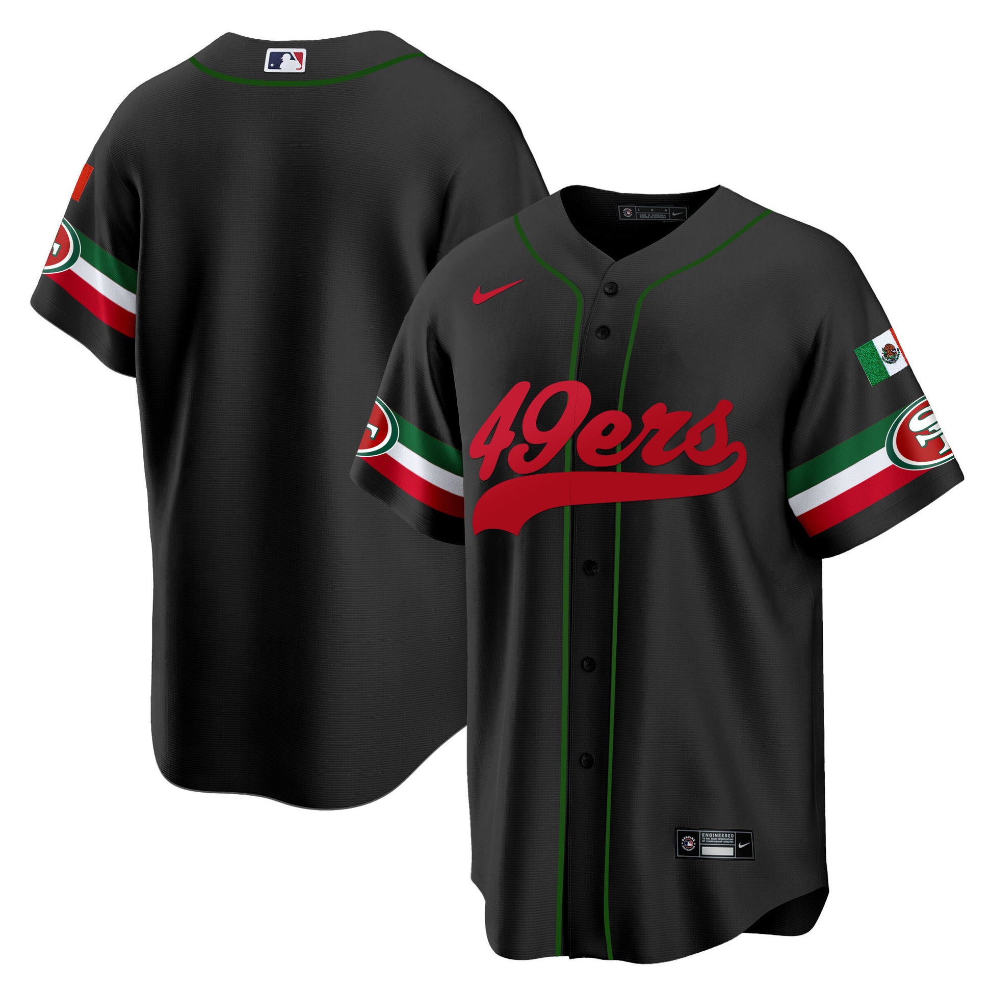 Men's 49ers Mexico Baseball Jersey - All Stitched