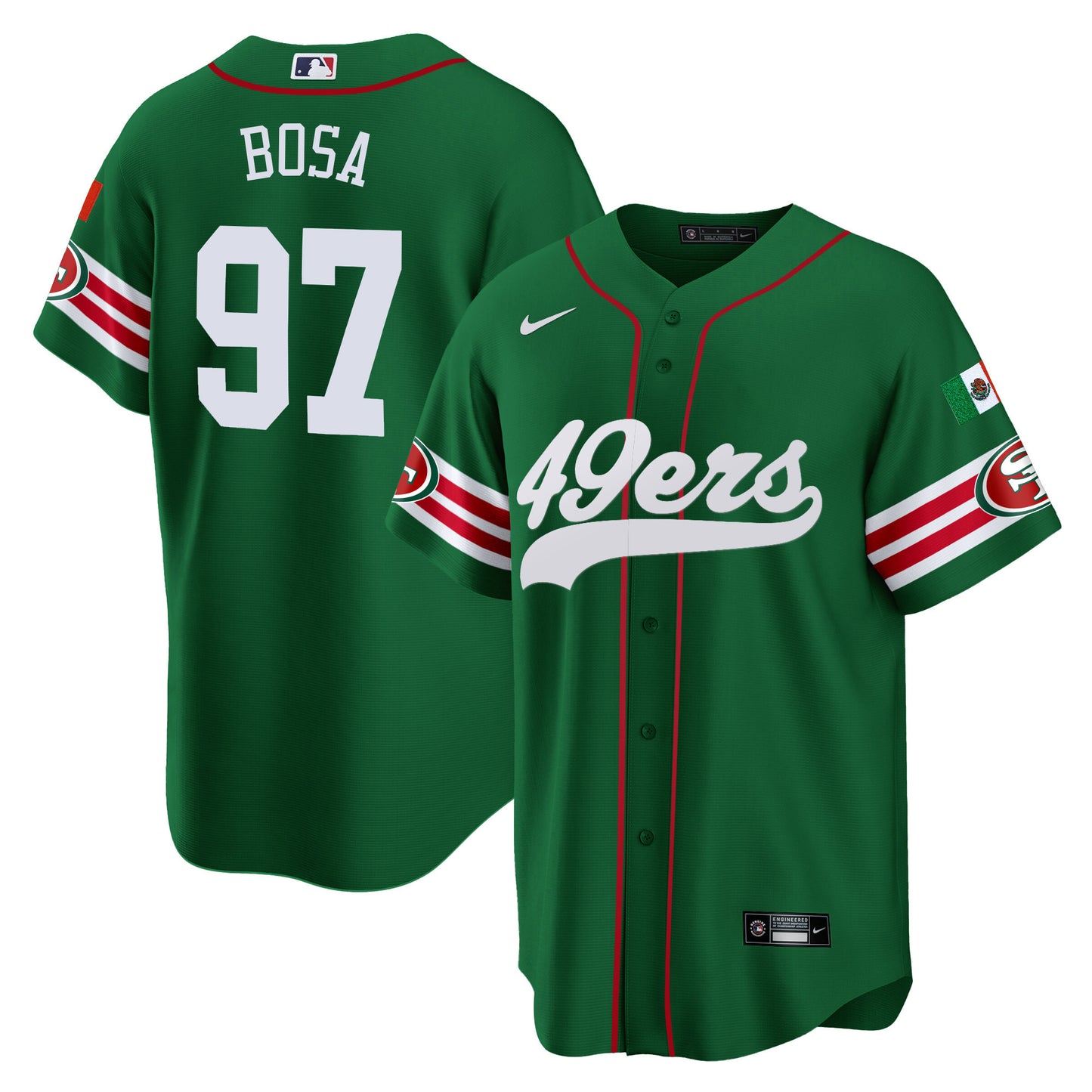 Men's 49ers Mexico Baseball Jersey - All Stitched