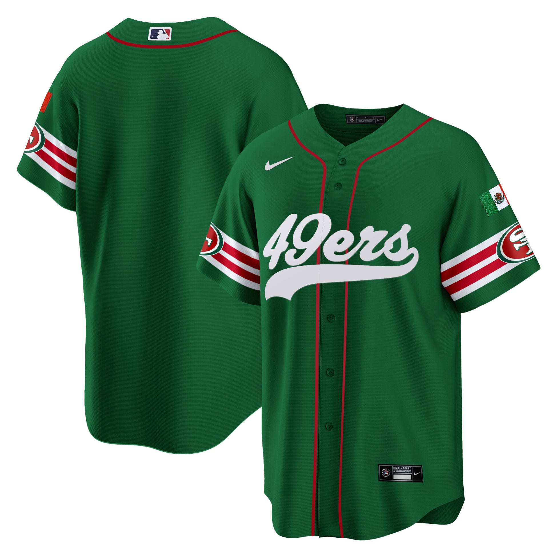 Men's 49ers Mexico Baseball Jersey - All Stitched