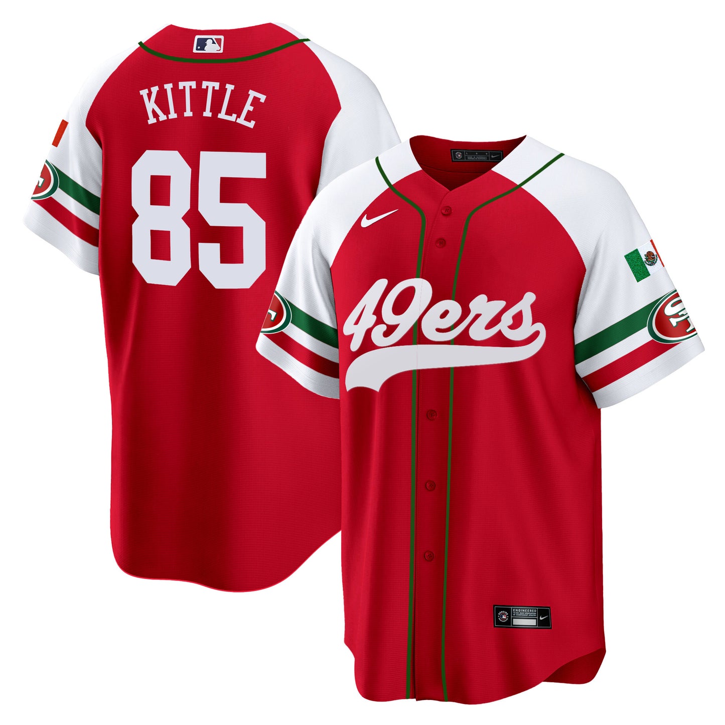 Men's 49ers Mexico Baseball Jersey - All Stitched