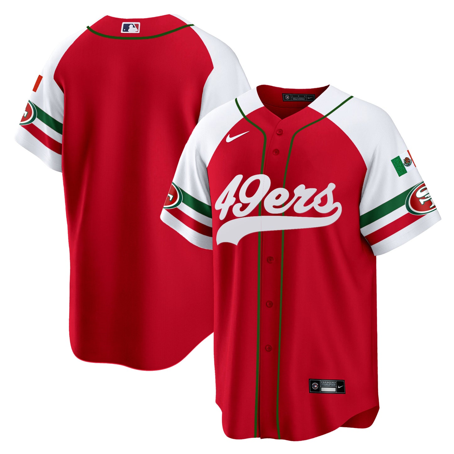 Men's 49ers Mexico Baseball Jersey - All Stitched