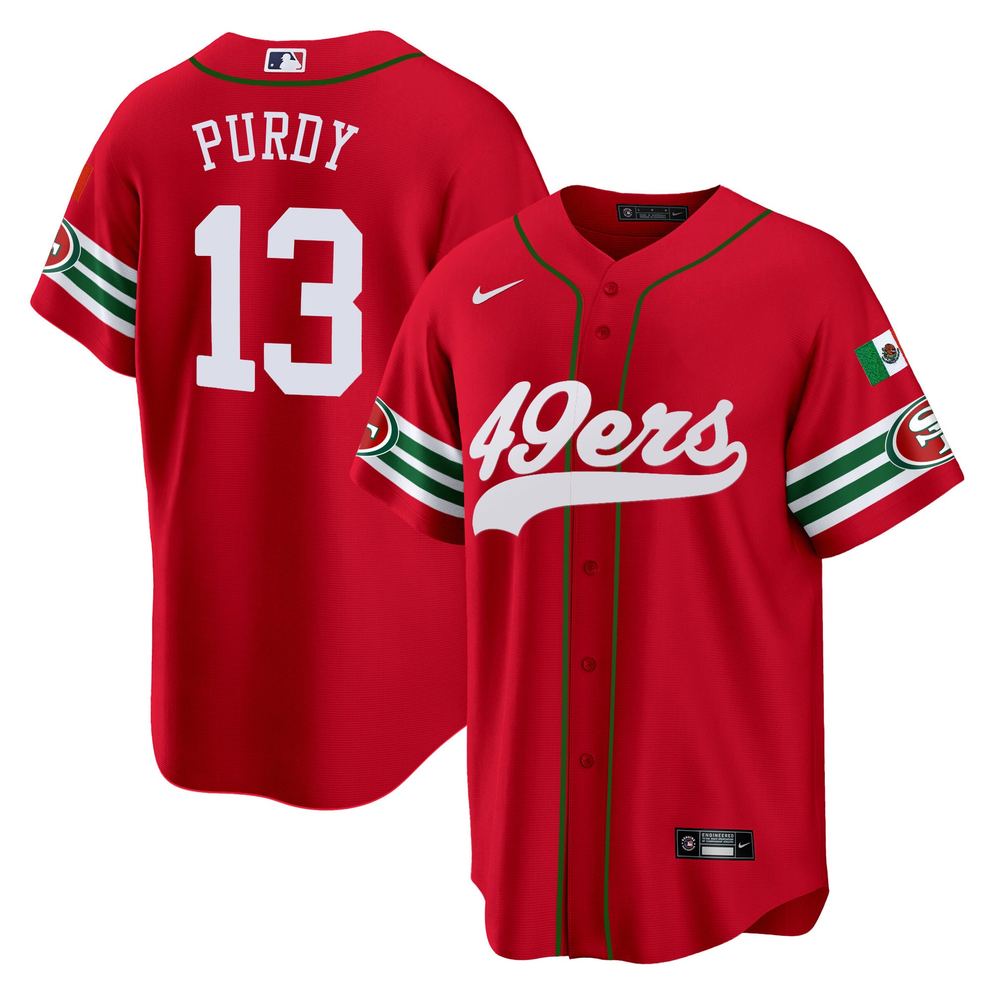 Men's 49ers Mexico Baseball Jersey - All Stitched