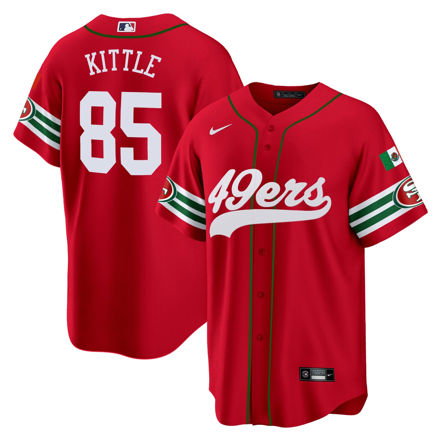Men's 49ers Mexico Baseball Jersey - All Stitched