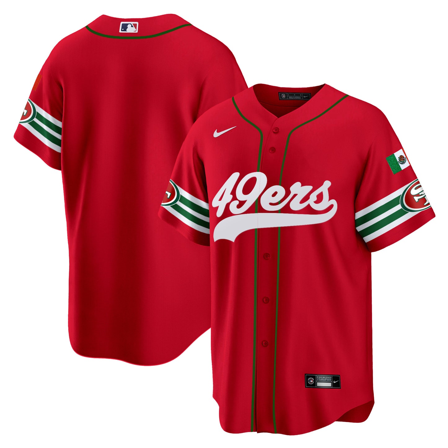 Men's 49ers Mexico Baseball Jersey - All Stitched