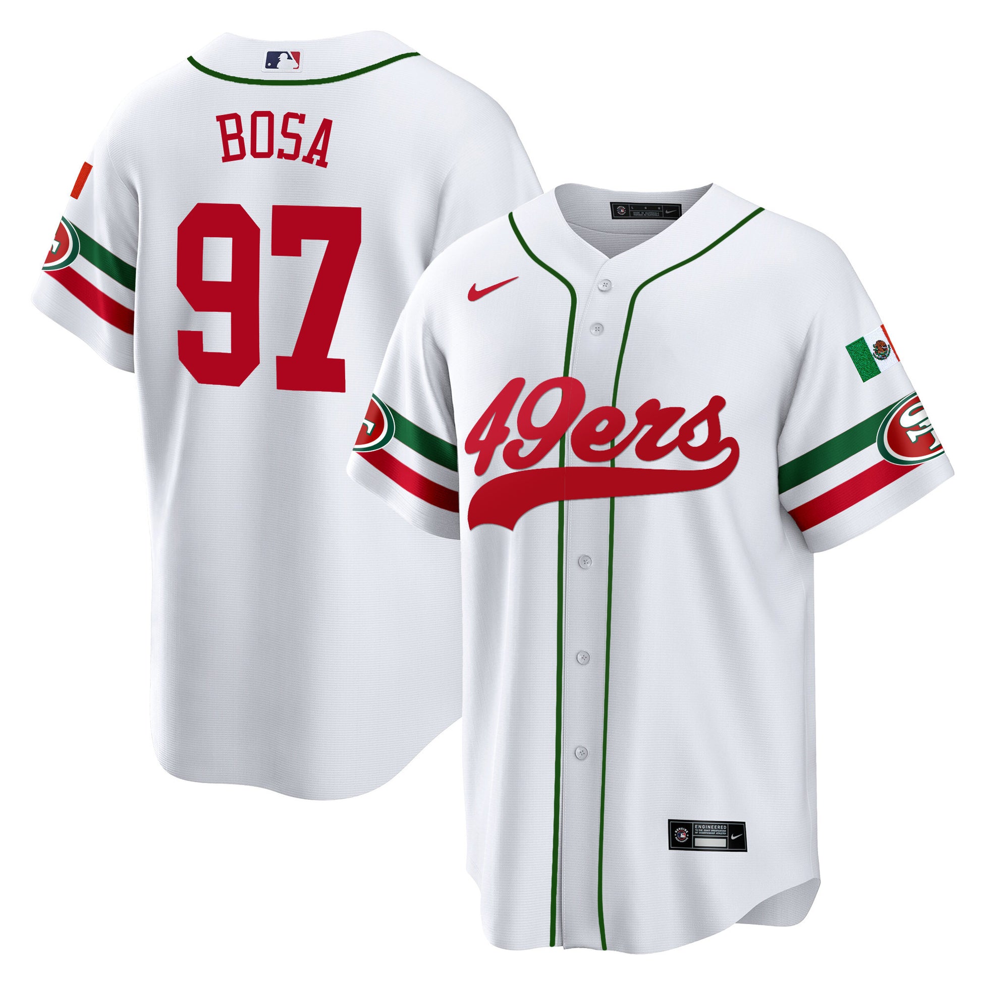 Men's 49ers Mexico Baseball Jersey - All Stitched