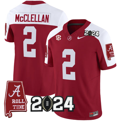 Men's Alabama Crimson Tide 2024 Vapor Limited Jersey - All Stitched