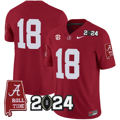 Men's Alabama Crimson Tide 2024 Vapor Limited Jersey - All Stitched