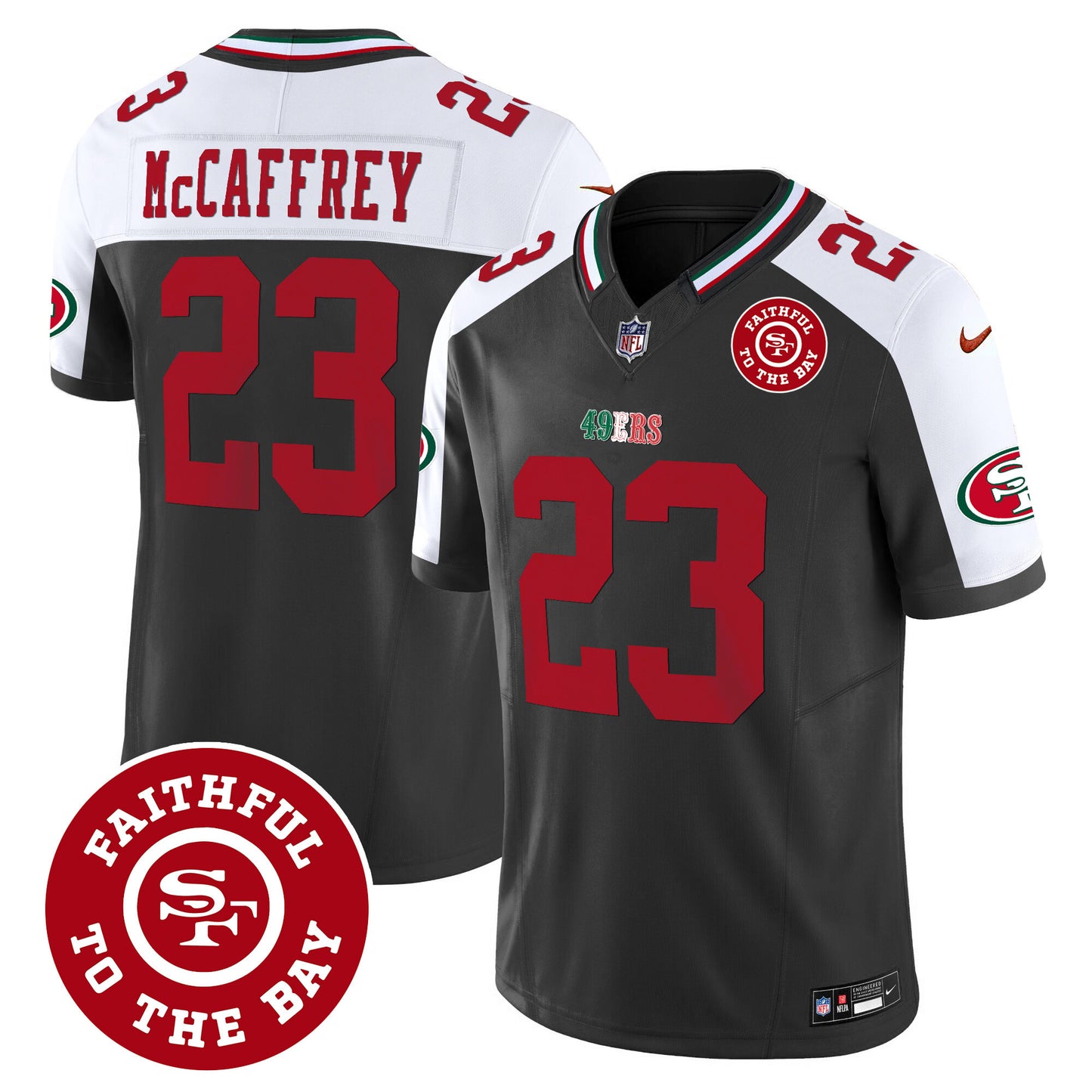 Men's 49ers Mexico Faithful To The Bay Patch Vapor Jersey - All Stitched