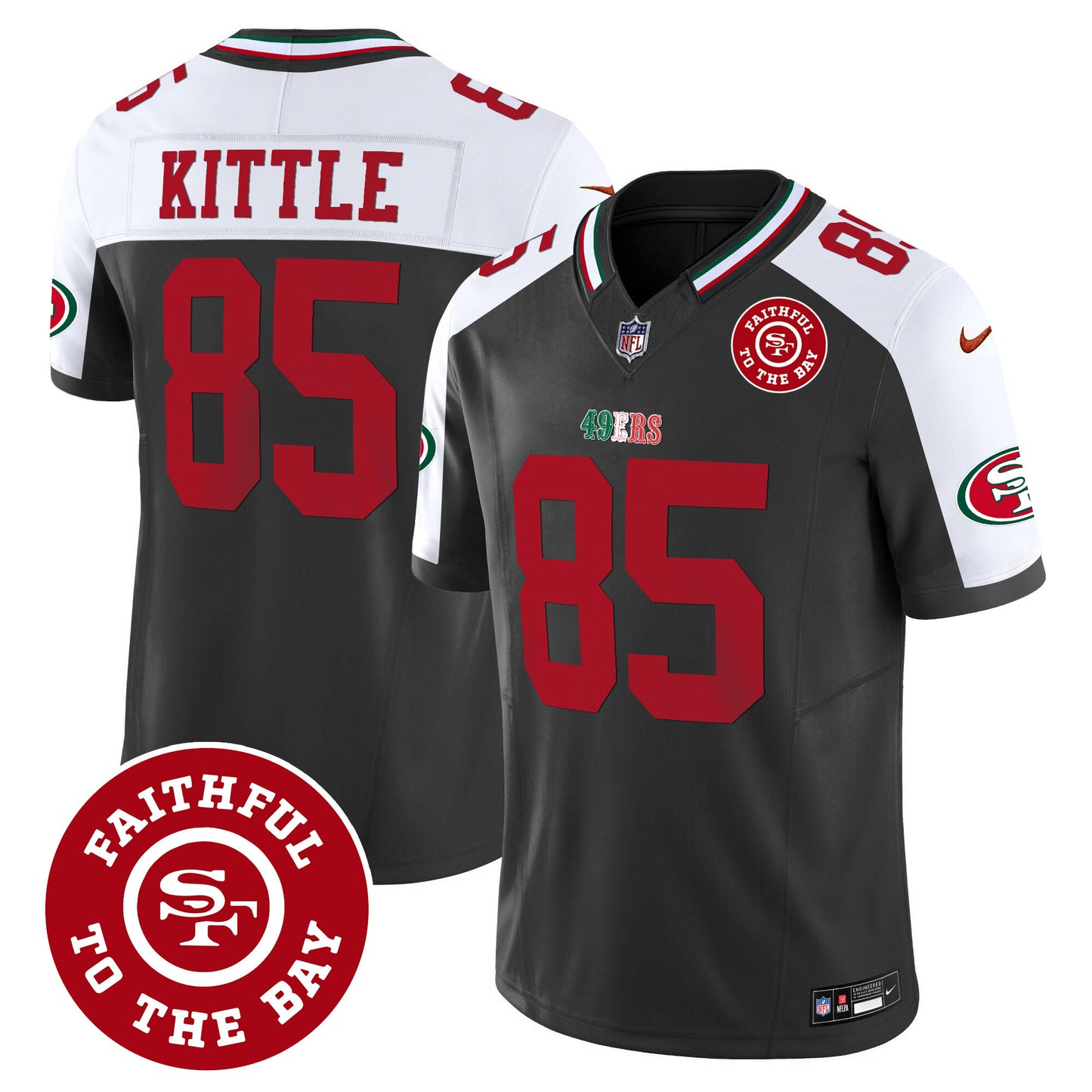 Men's 49ers Mexico Faithful To The Bay Patch Vapor Jersey - All Stitched
