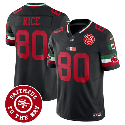 Men's 49ers Mexico Faithful To The Bay Patch Vapor Jersey - All Stitched