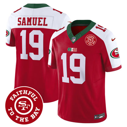 Men's 49ers Mexico Faithful To The Bay Patch Vapor Jersey - All Stitched