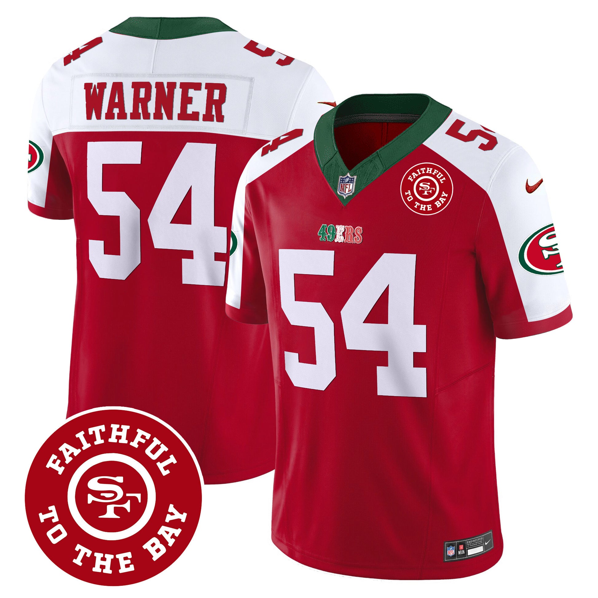 Men's 49ers Mexico Faithful To The Bay Patch Vapor Jersey - All Stitched
