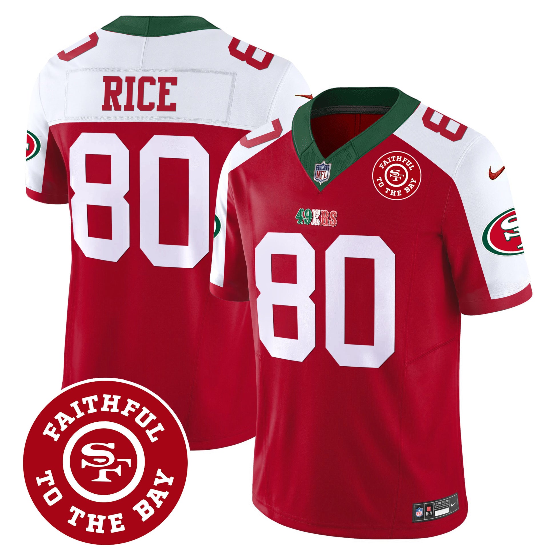 Men's 49ers Mexico Faithful To The Bay Patch Vapor Jersey - All Stitched
