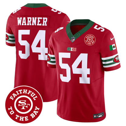 Men's 49ers Mexico Faithful To The Bay Patch Vapor Jersey - All Stitched