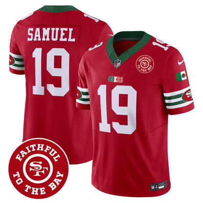 Men's 49ers Mexico Faithful To The Bay Patch Vapor Jersey - All Stitched