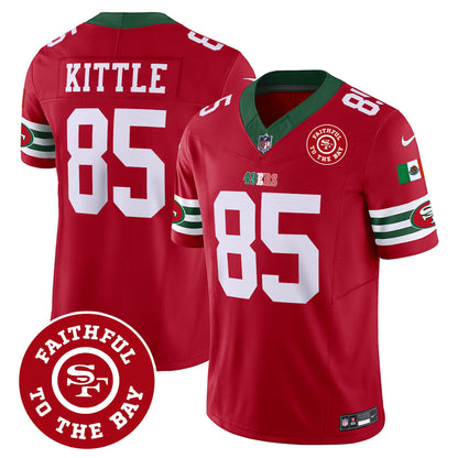 Men's 49ers Mexico Faithful To The Bay Patch Vapor Jersey - All Stitched