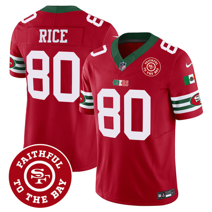 Men's 49ers Mexico Faithful To The Bay Patch Vapor Jersey - All Stitched