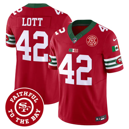 Men's 49ers Mexico Faithful To The Bay Patch Vapor Jersey - All Stitched