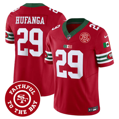 Men's 49ers Mexico Faithful To The Bay Patch Vapor Jersey - All Stitched
