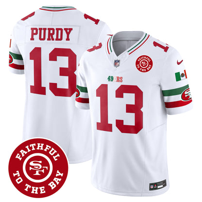 Men's 49ers Mexico Faithful To The Bay Patch Vapor Jersey - All Stitched
