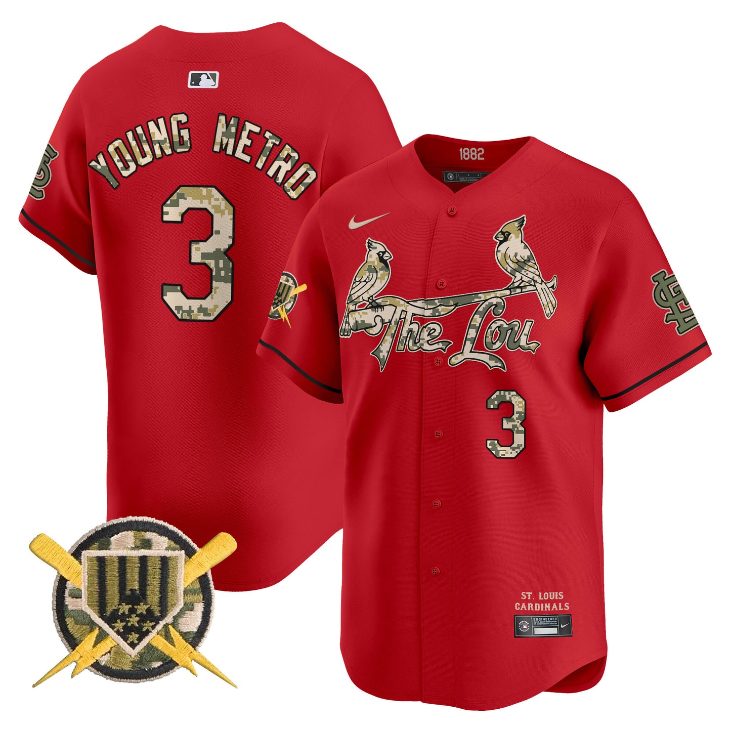 Men's St. Louis Cardinals Armed Forces Day Vapor Premier Limited Jersey - All Stitched
