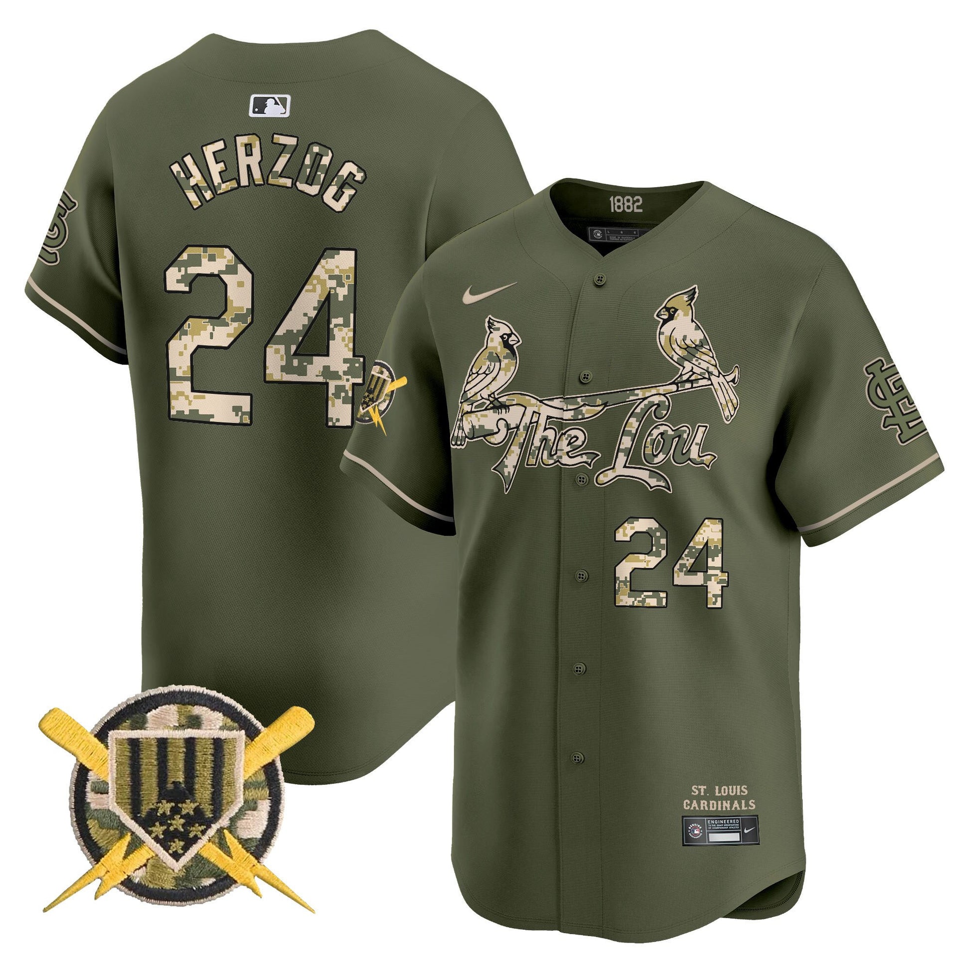 Men's St. Louis Cardinals Armed Forces Day Vapor Premier Limited Jersey - All Stitched