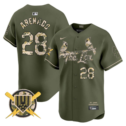 Men's St. Louis Cardinals Armed Forces Day Vapor Premier Limited Jersey - All Stitched