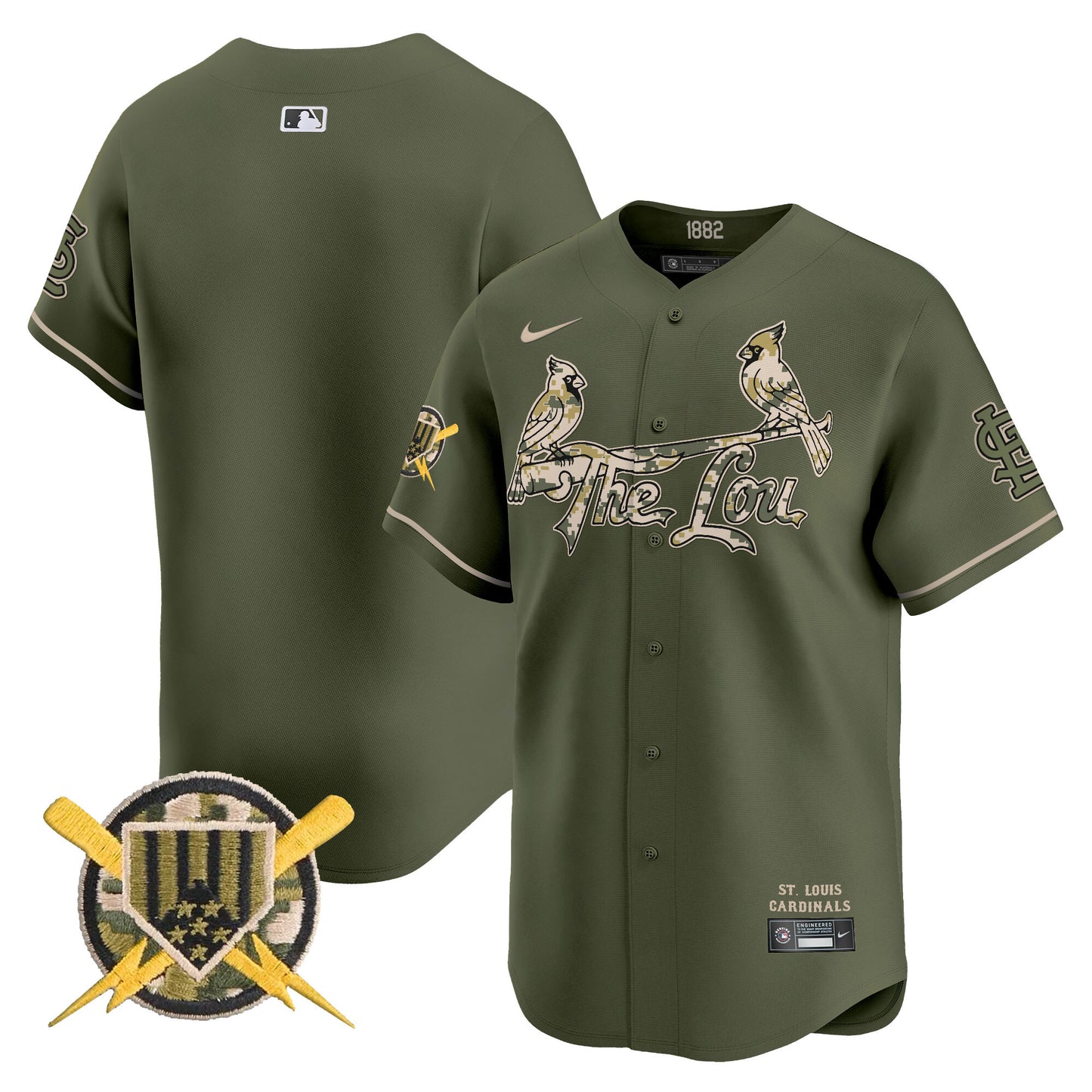 Men's St. Louis Cardinals Armed Forces Day Vapor Premier Limited Jersey - All Stitched