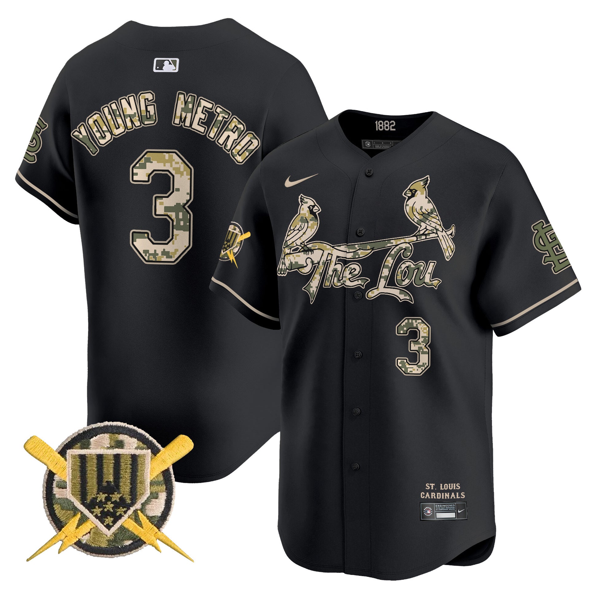 Men's St. Louis Cardinals Armed Forces Day Vapor Premier Limited Jersey - All Stitched