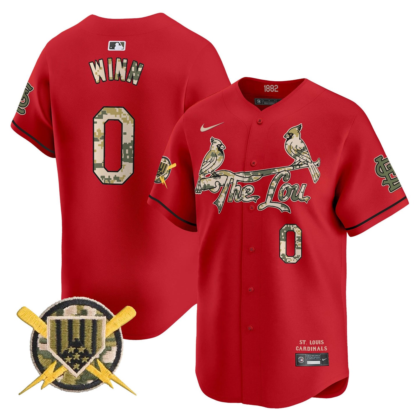 Men's St. Louis Cardinals Armed Forces Day Vapor Premier Limited Jersey - All Stitched