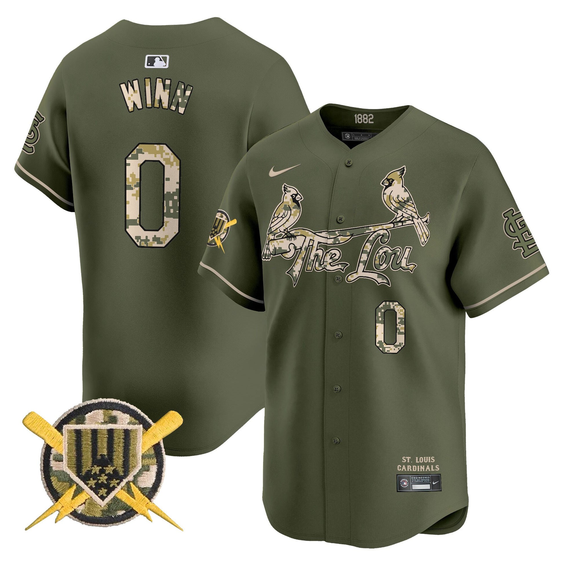 Men's St. Louis Cardinals Armed Forces Day Vapor Premier Limited Jersey - All Stitched
