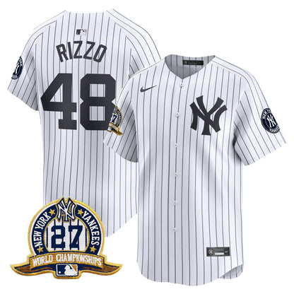 Men's New York Yankees 27 Time Champions Patch Vapor Premier Limited Jersey - All Stitched