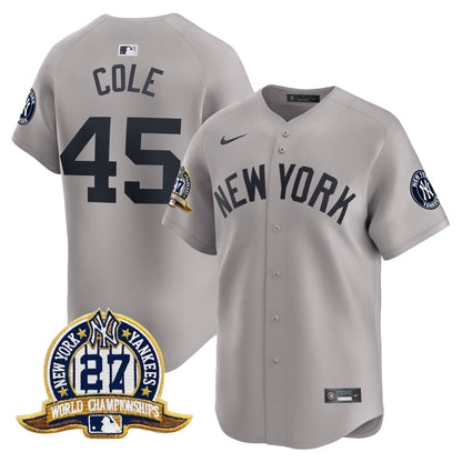 Men's New York Yankees 27 Time Champions Patch Vapor Premier Limited Jersey - All Stitched