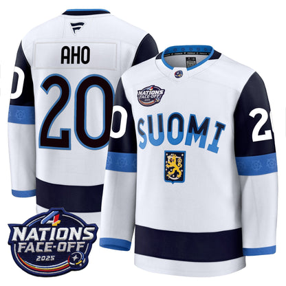 Finland 4 Nations Face-Off 2025 Premium Jersey - All Stitched