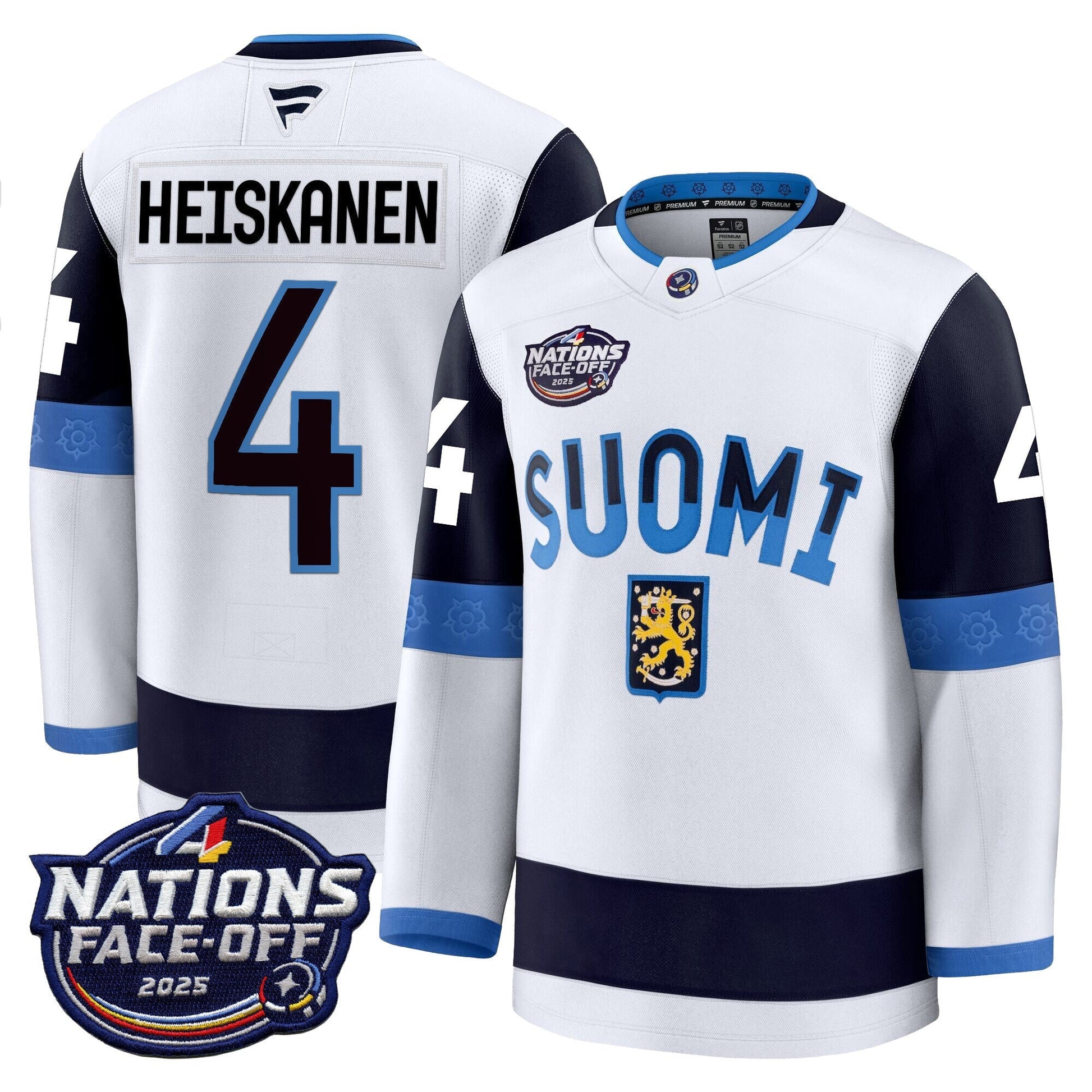 Finland 4 Nations Face-Off 2025 Premium Jersey - All Stitched