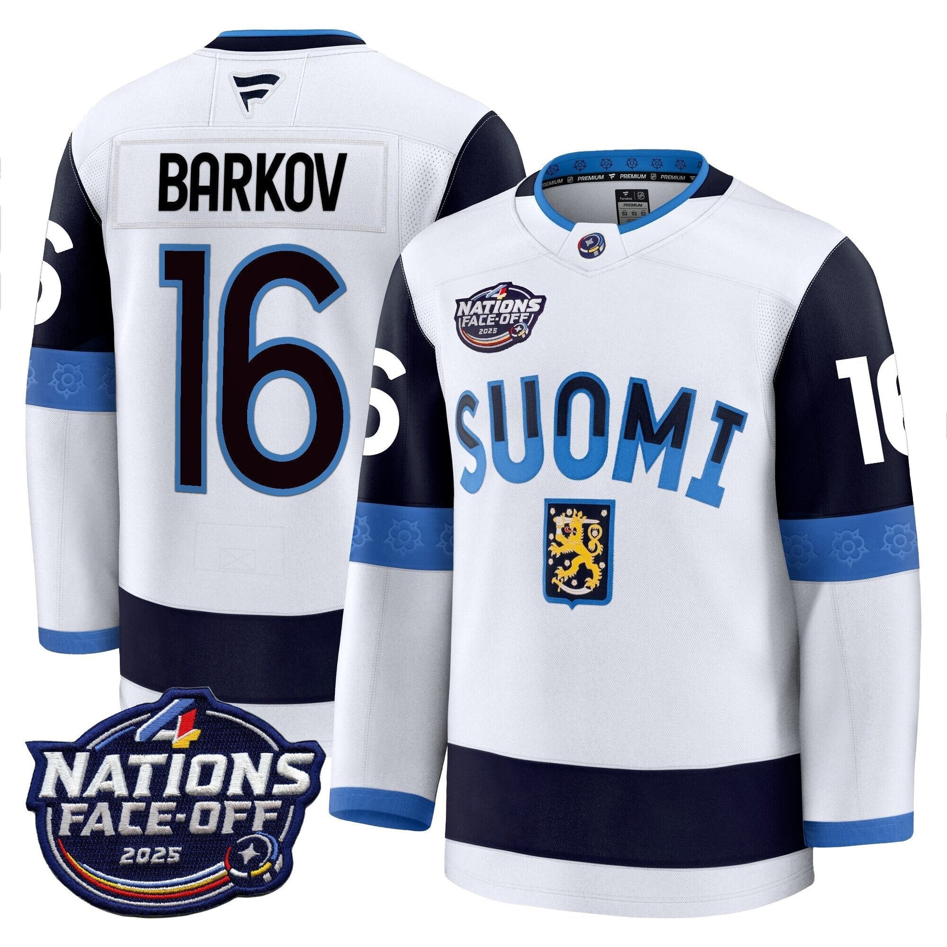 Finland 4 Nations Face-Off 2025 Premium Jersey - All Stitched