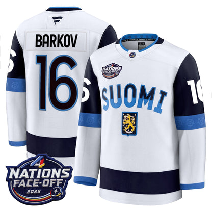 Finland 4 Nations Face-Off 2025 Premium Jersey - All Stitched