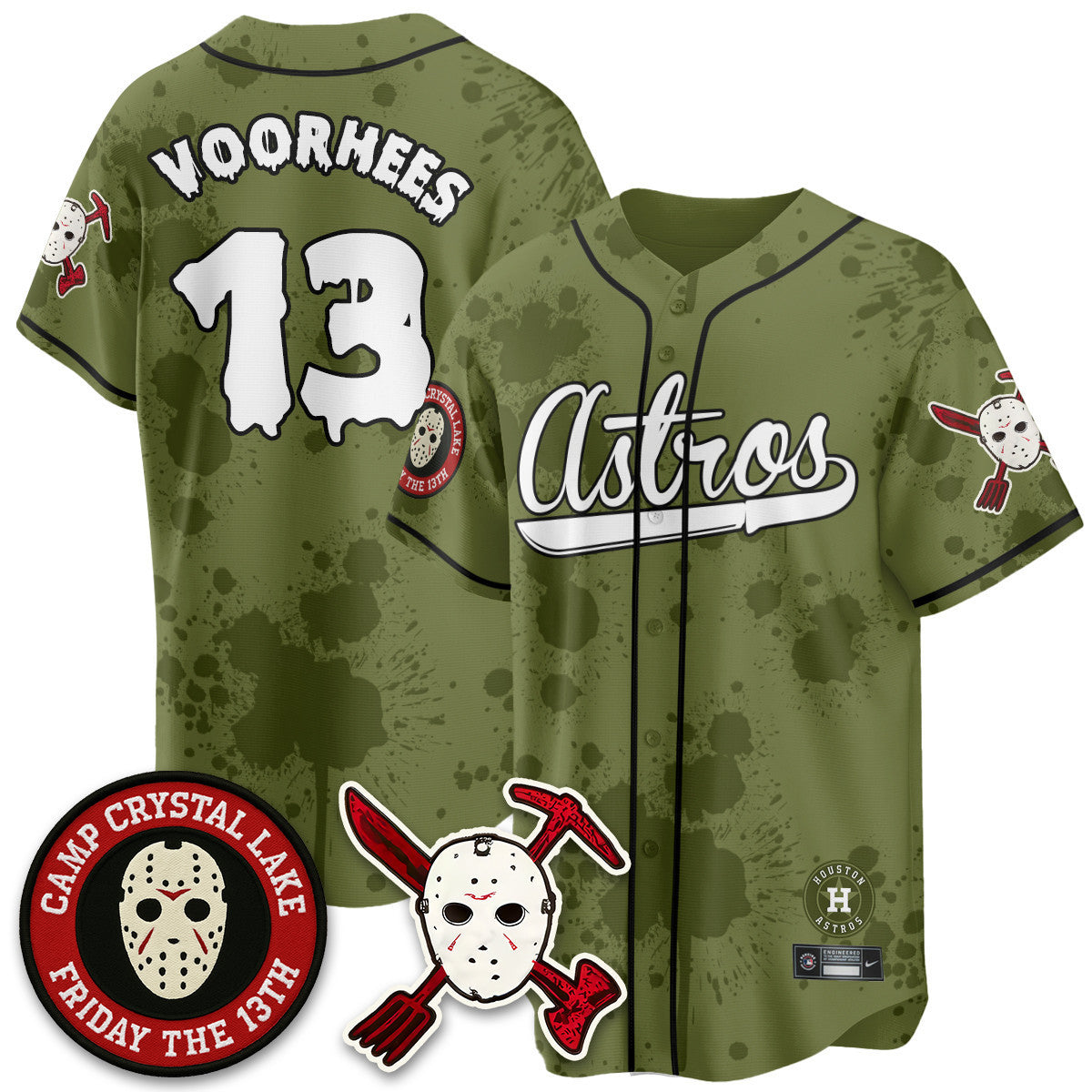 Men's Houston Astros "Friday the 13th" Jersey - All Stitched