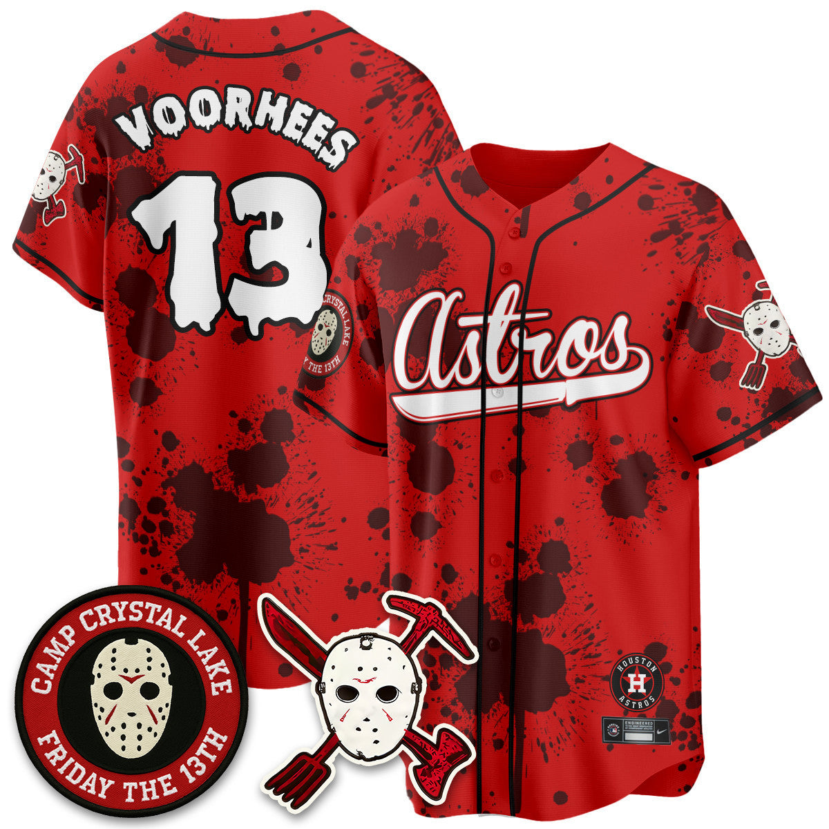 Men's Houston Astros "Friday the 13th" Jersey - All Stitched