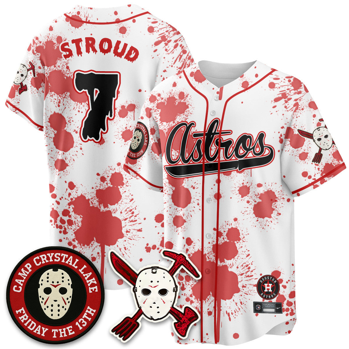 Men's Houston Astros "Friday the 13th" Jersey - All Stitched