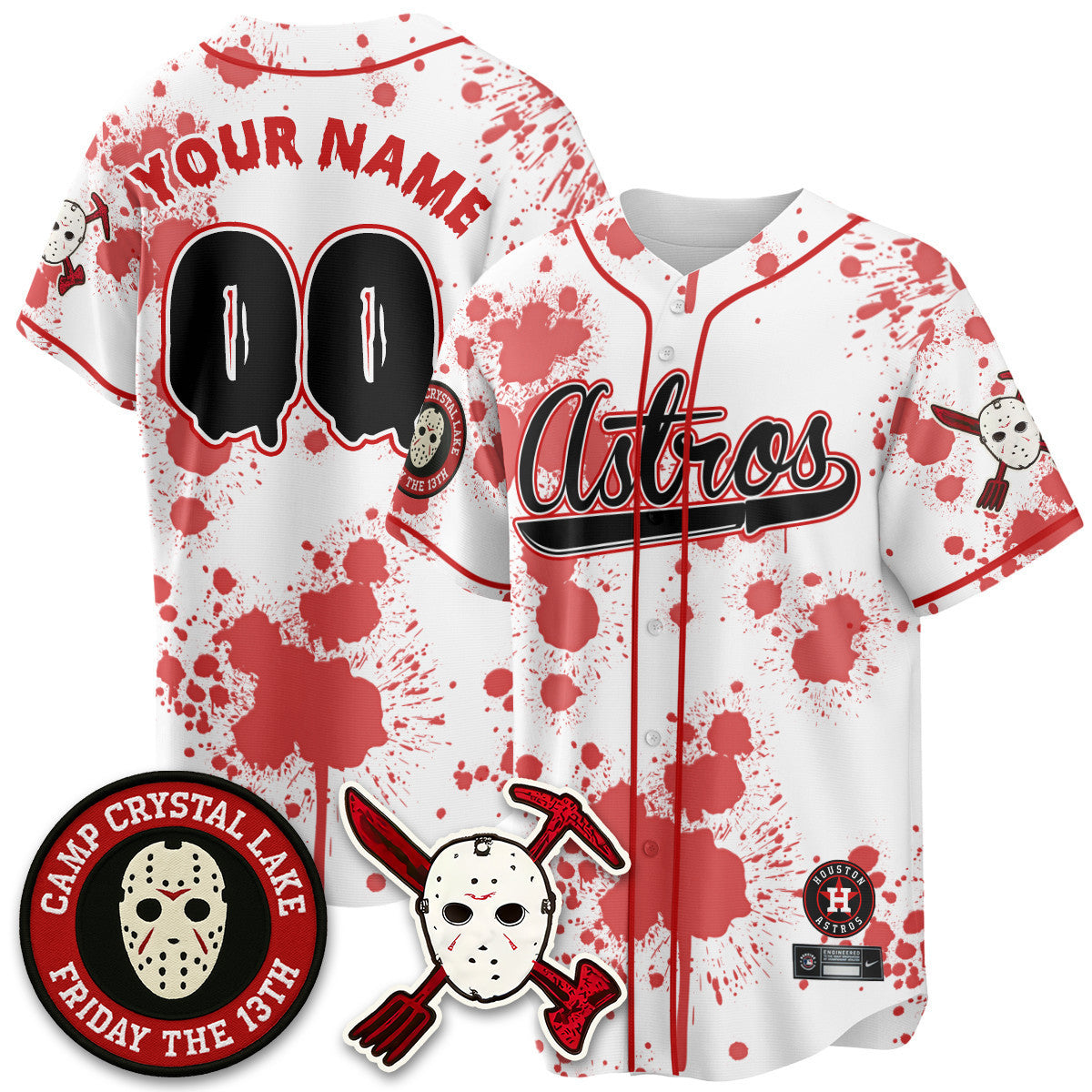 Men's Houston Astros "Friday the 13th" Jersey - All Stitched