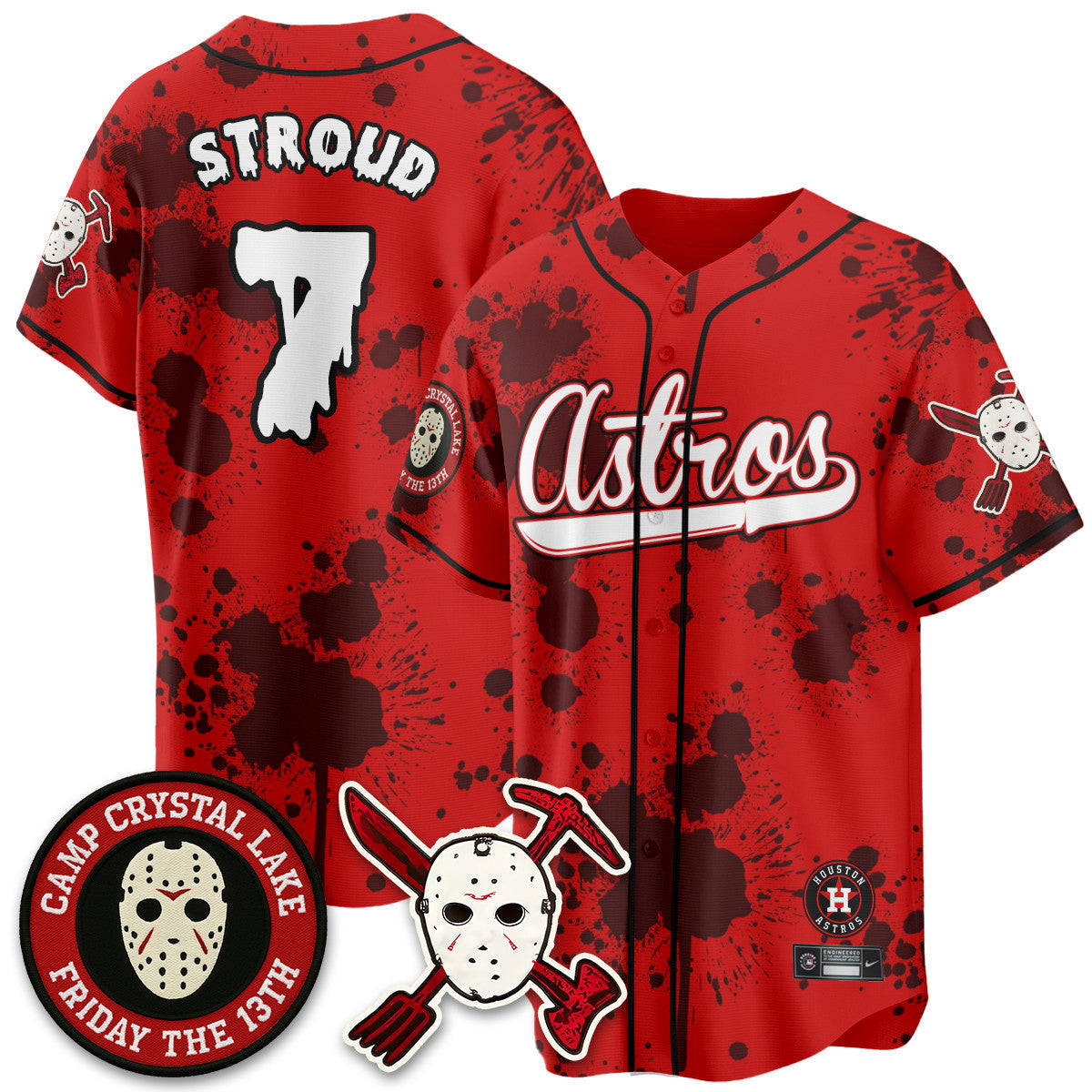 Men's Houston Astros "Friday the 13th" Jersey - All Stitched