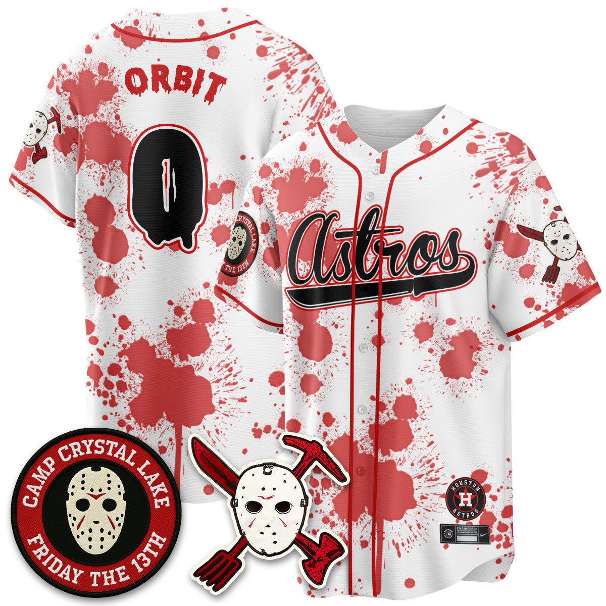 Men's Houston Astros "Friday the 13th" Jersey - All Stitched