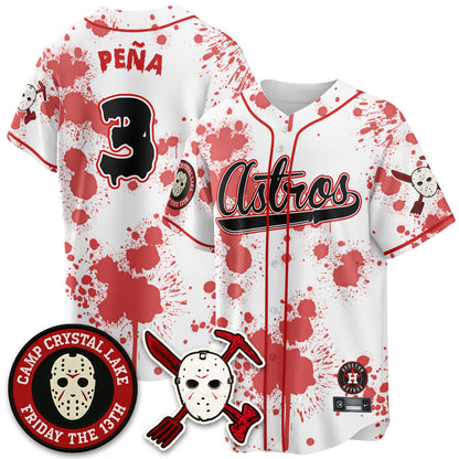 Men's Houston Astros "Friday the 13th" Jersey - All Stitched