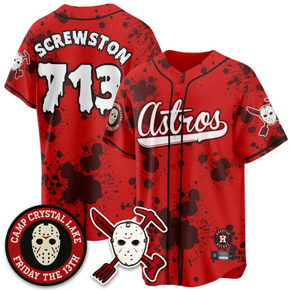 Men's Houston Astros "Friday the 13th" Jersey - All Stitched