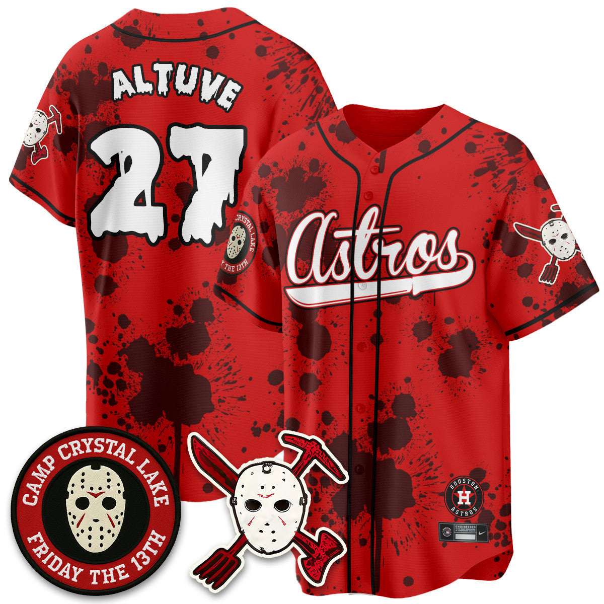 Men's Houston Astros "Friday the 13th" Jersey - All Stitched