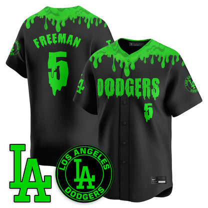 Men's Los Angeles Dodgers "Slime Night Special" Jersey - Stitched