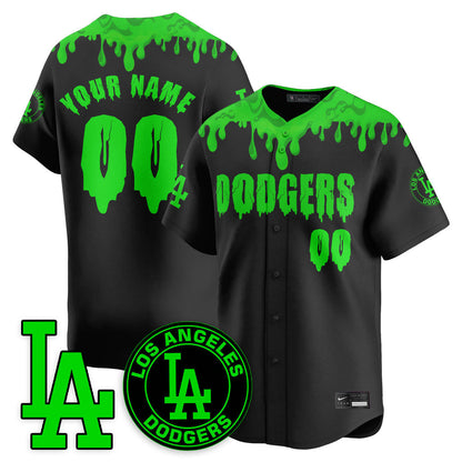 Men's Los Angeles Dodgers "Slime Night Special" Jersey - Stitched
