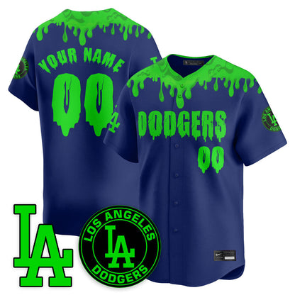 Men's Los Angeles Dodgers "Slime Night Special" Jersey - Stitched